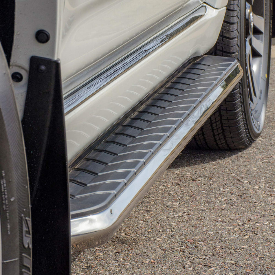 ARIES 2051041 AeroTread 5 x 73-Inch Polished Stainless SUV Running Boards, Select Chevrolet Blazer