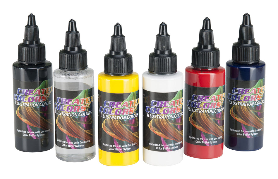 Createx Colors Createx Illustration Primary Set, 2 oz.