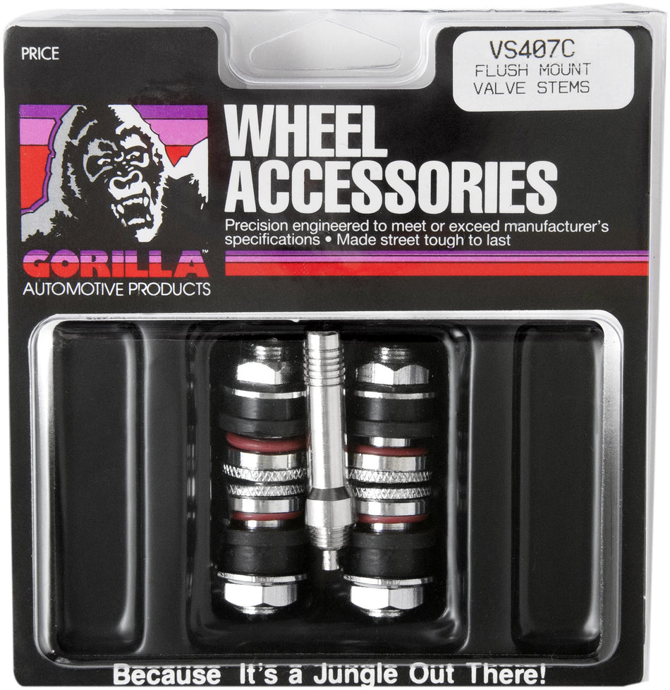 Gorilla Automotive VS407C Flush Mount Valve Stems - Slotted Cap