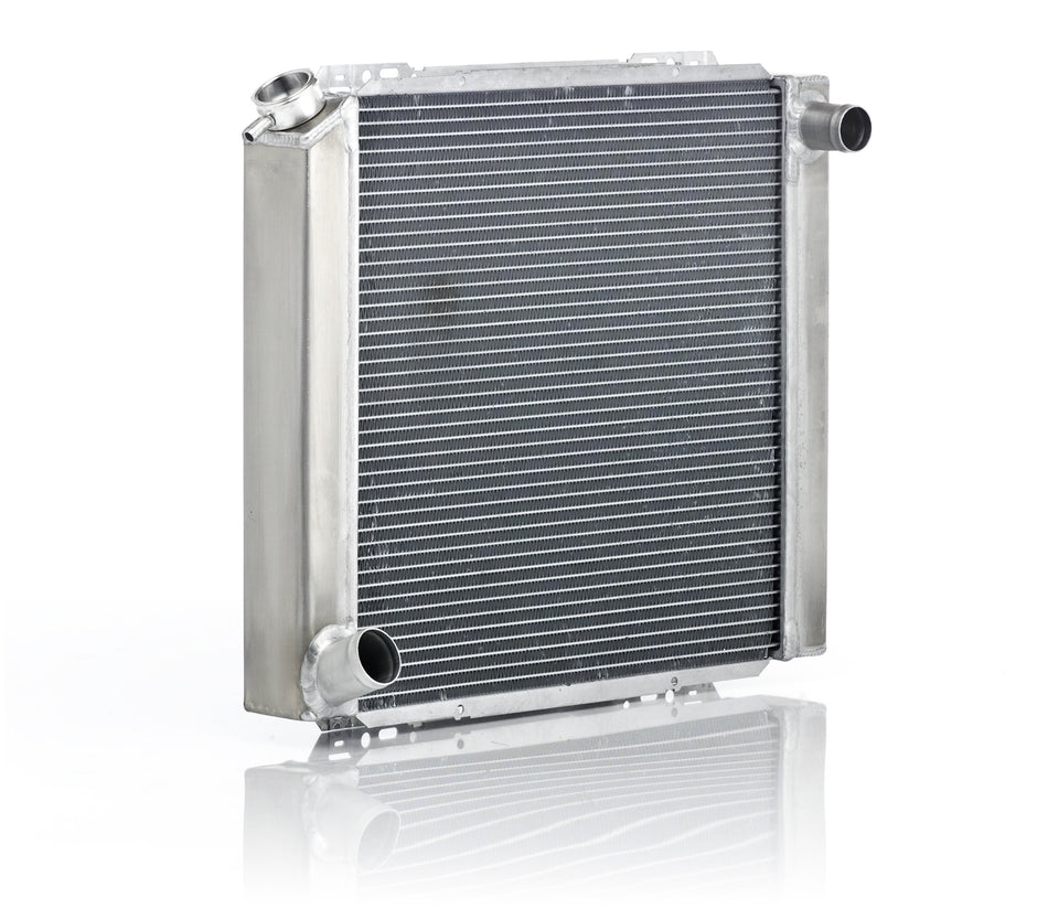 Be Cool 35006 Qualifier Natural Finish Radiator with Dual 1" Core