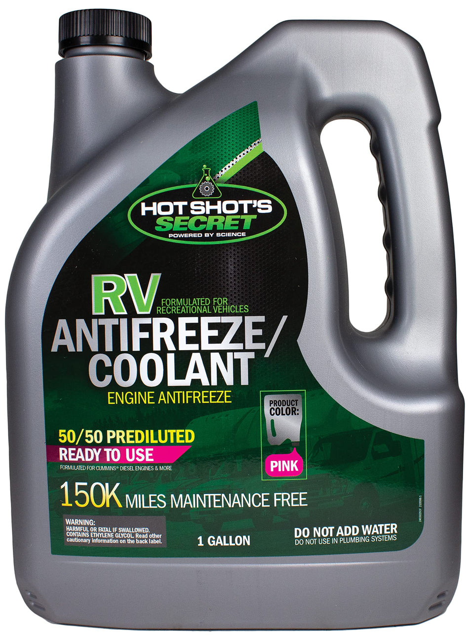 Hot Shot's Secret RV 150,000 Mile 50/50 Prediluted Pink Antifreeze/Coolant 1 Gallon