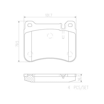 Disc Brake Pad Set - P50073N