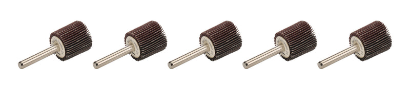 Flap Wheel with Mandrel 1in OD 80 Grit 5pk