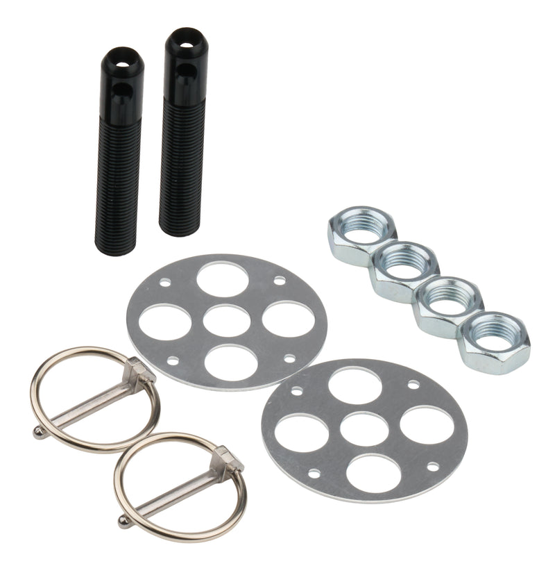 LW Alum Hood Pin Kit 1/2in Black