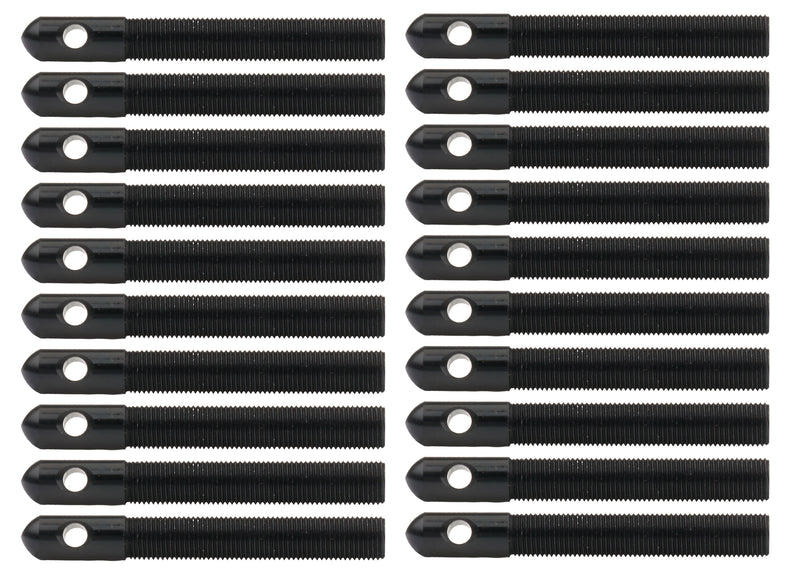Alum Hood Pins 1/2in 1/4in Holes Black 20pk