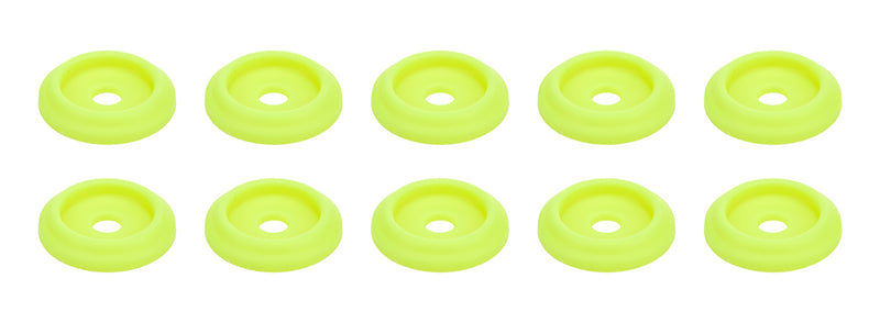 Body Bolt Washer Plastic Fluorescent Yellow 10pk