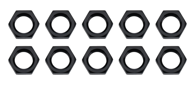 Bulkhead Nuts Black -3 Black 10pk