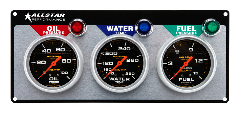 3-GAUGE PANEL  AUTO METER PRO-
