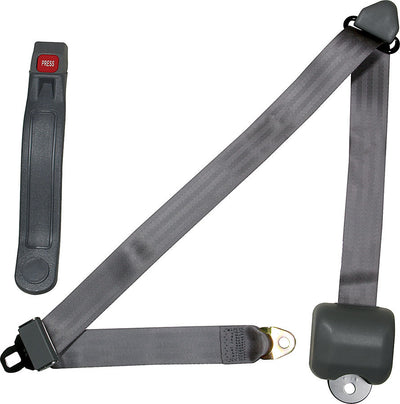 SEAT BELT  GRAY  3-POINT  RETR