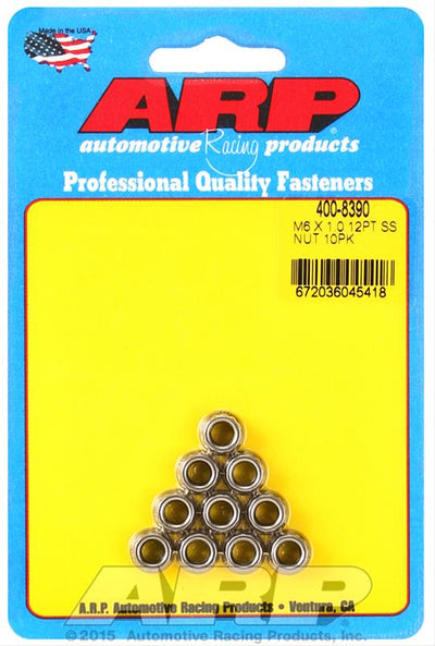 NUTS 12-POINT SS 6MMX1.0