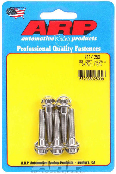 S/S Bolt Kit - 12pt. (5) 1/4-28 x 1.250 - 7111250