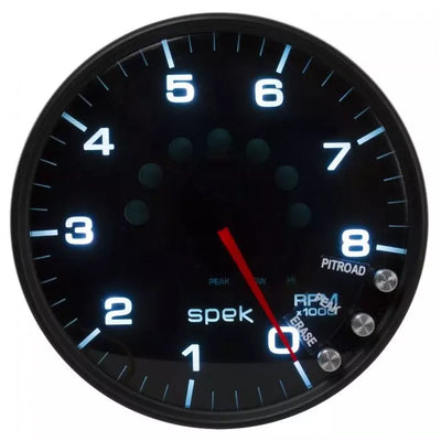 5in Tachometer 8000 RPM w/Shift Light Black Dial - P23852