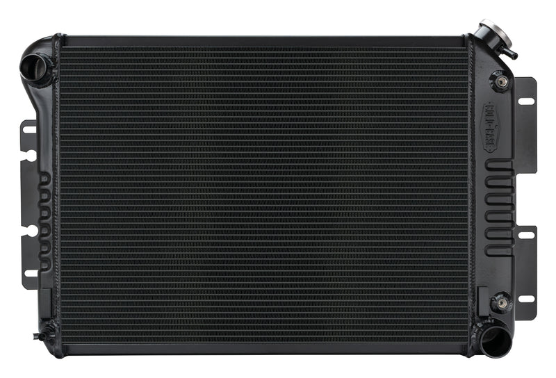 RADIATOR PERF ALUM BLACK 2-ROW