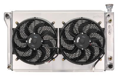 RADIATOR WITH SHROUD AND FANS