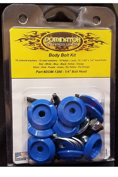 Body Bolt Kit Blue Hex Head - DOM1200BBL