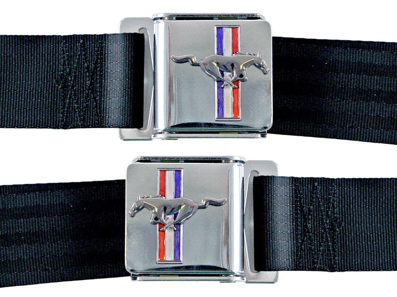 SEAT BELT LAP MUSTANG BLACK