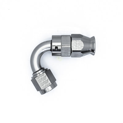 120Deg. 6AN Swivel PTFE Hose End Silver - 6020872