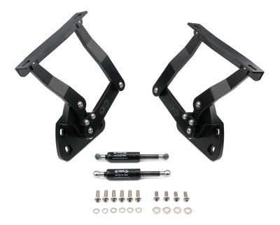 Billet Hood Hinges Matte Black - MS14923MB