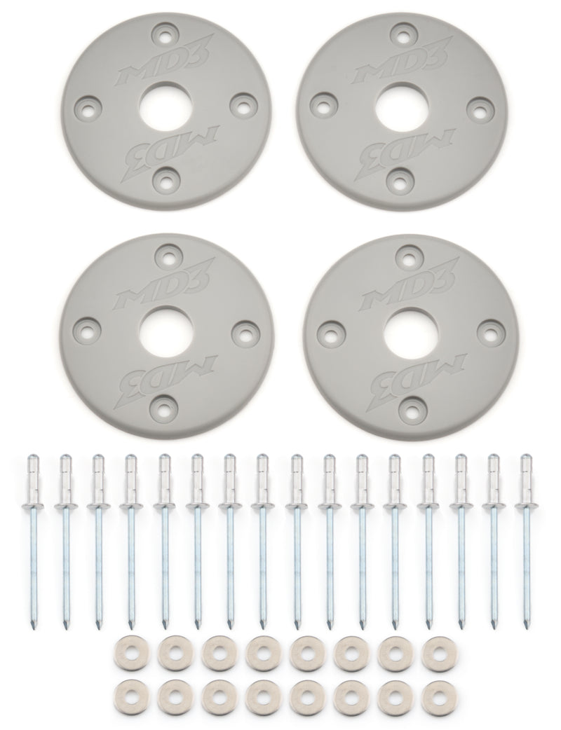 Scuff Plate Plastic Gray 4-Pack MD3