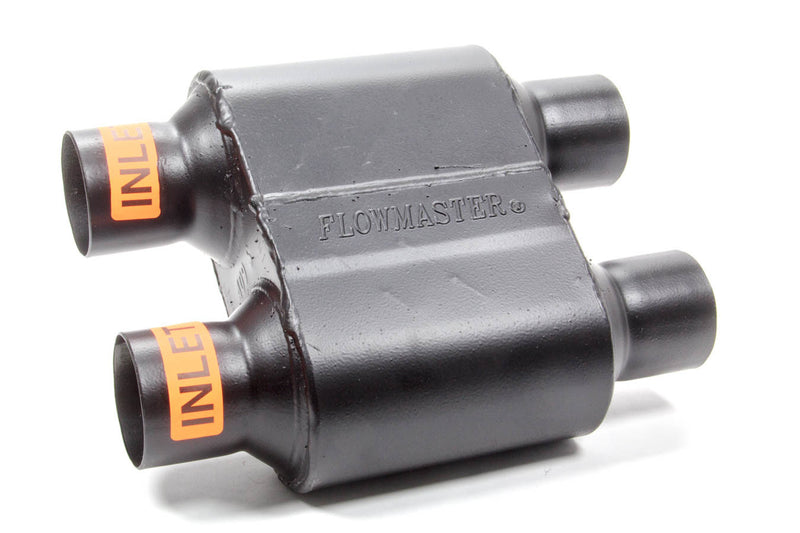 MUFFLER DUAL 2.5IN SS BLACK