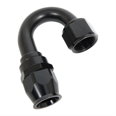 Hose Fitting #12 180 Deg PTFE Black