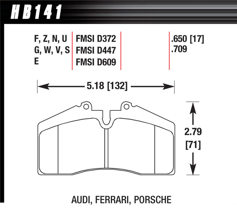 BRAKE PADS RACE DTC70