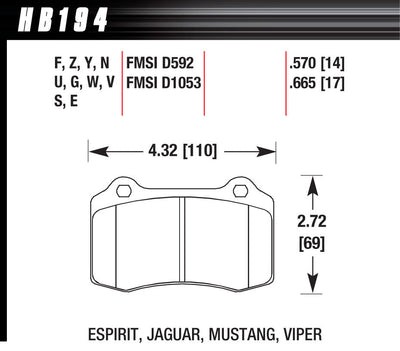 BRAKE PADS STREET HPS