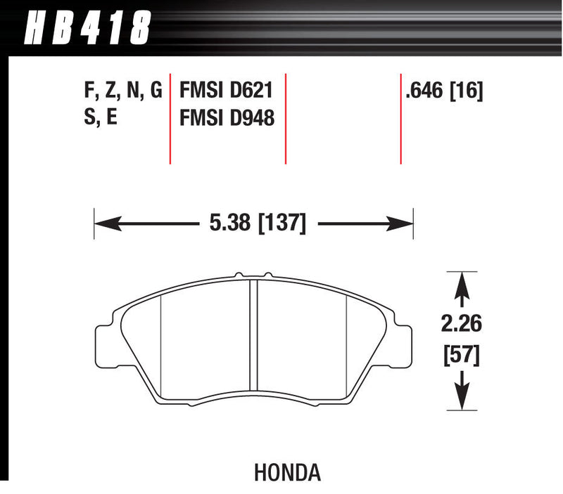 Hp Plus Brake Pads - HB418N646