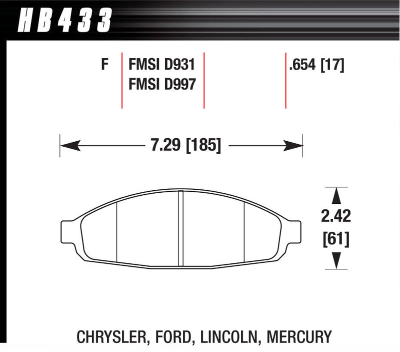 Brake Pads Street Hps - HB433F654