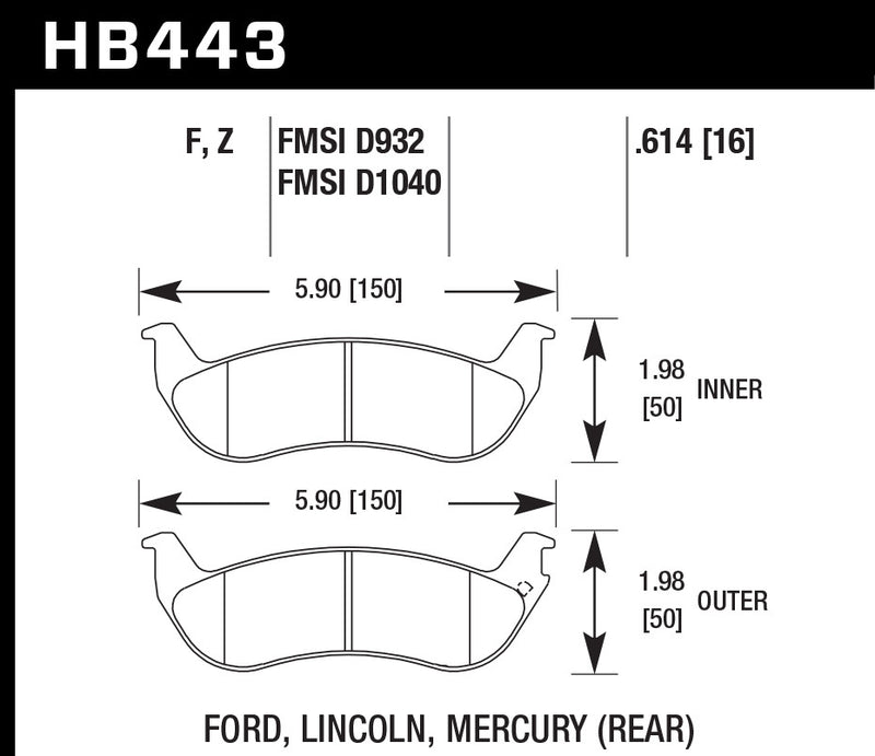 Brake Pads Street Hps - HB443F614