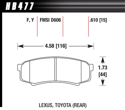 REAR BRAKE PADS LEXUS