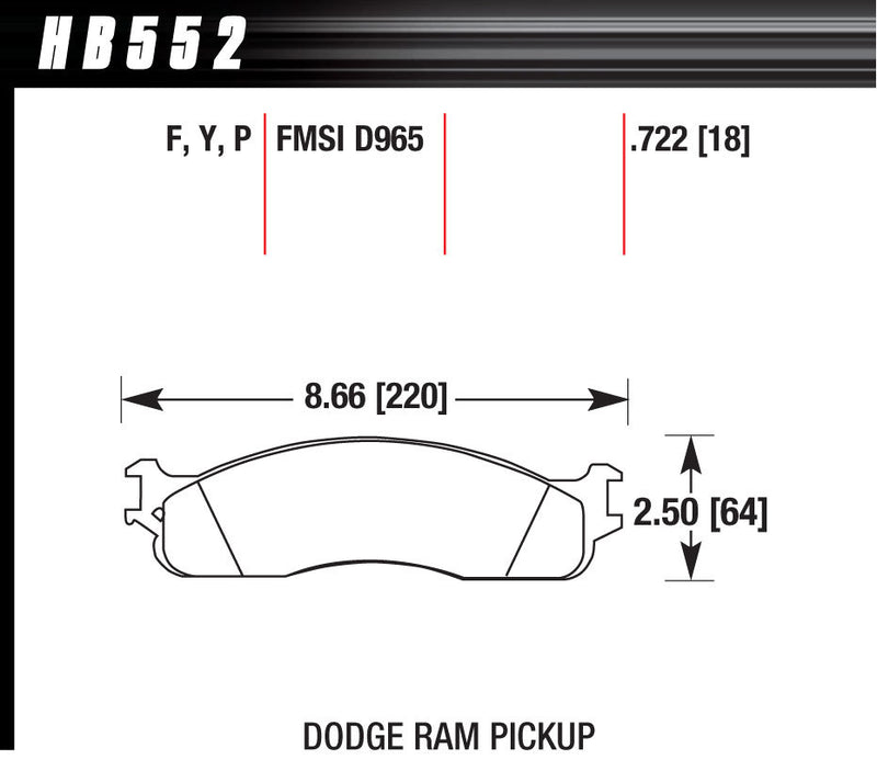 Brake Pads - HB552P722