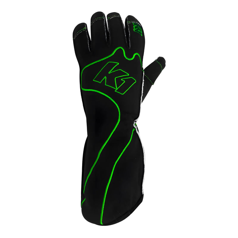 Gloves Karting RS1 Adult Small Black/Green - 13RS1VS