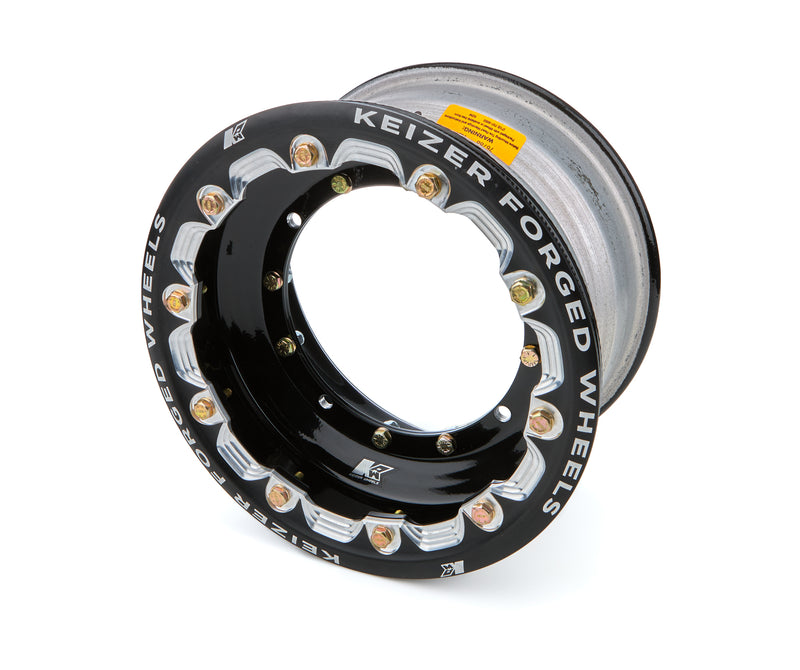 Wheel 4-Pin 10x6 3in BS w/Bdlk & Tabs Black - 1063FBLBT