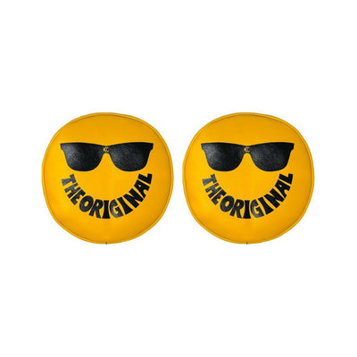 Vinyl Cover 8in Round Yellow w/Smiley Sunglass - 5805