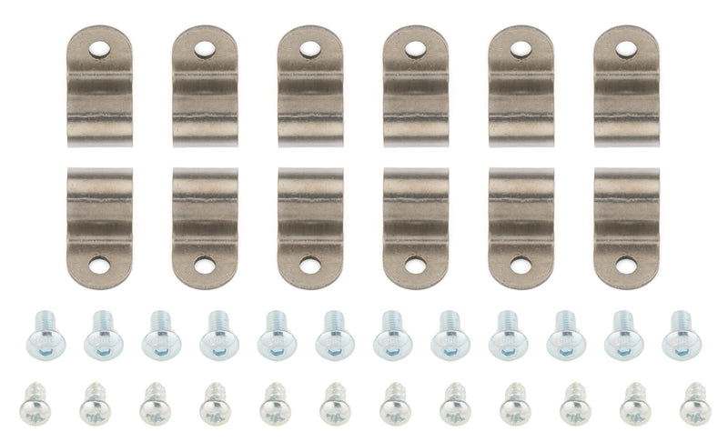 1/2in Stainless Steel Single Line Clamps 12Pk