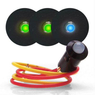 12V LED Dash Indicator Lights 2 Green 1 Blue - KICSWIND2DASH