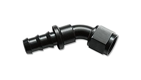 Push-On 45 Degree Hose End Elbow Fitting; Size: -4AN - VIB22404