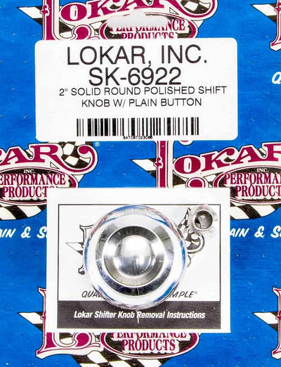 KNOB SHIFT ROUND ALUM POLISHED