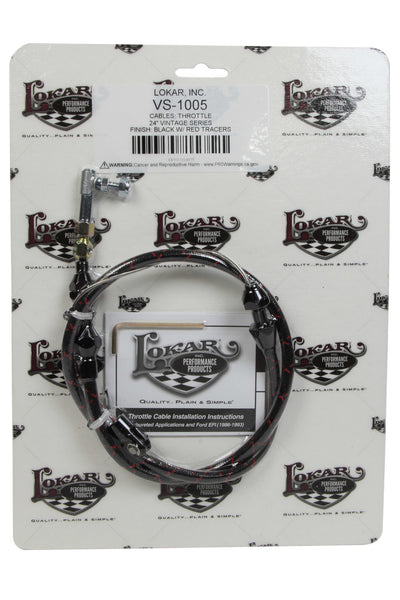 VS THROTTLE CABLE BLCK W/RED