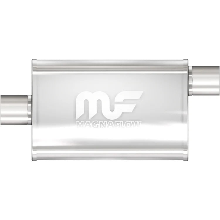 Stainless Muffler 2in Center In / Offset Out - 11224
