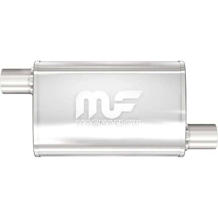 Stainless Muffler 2.5in Offset In/Out - 11236