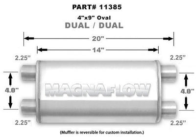 Exhaust Part/Component-U niversal Muffler - 11385