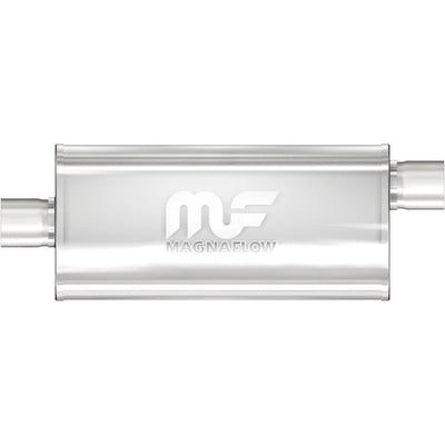 Stainless Muffler 3in Offset In/Center Out - 12259