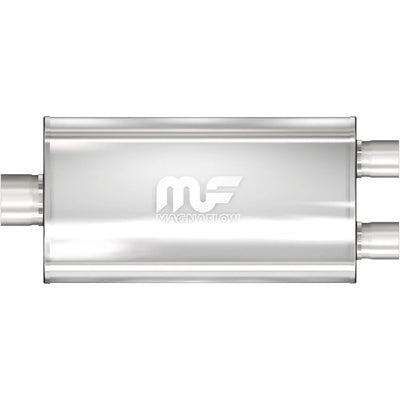 Stainless Muffler 3in Inlet/2.5in Dual Outlet - 12588