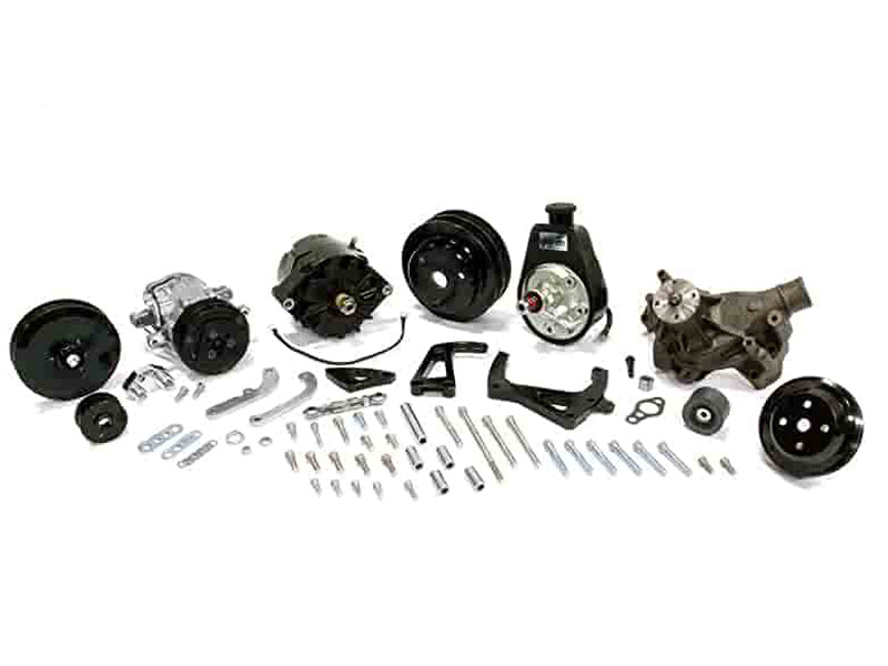 GM Small Block Lwp Sport Track Al T/Ps Kw Pulley/Bracket Grey - 2169509