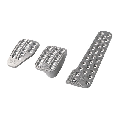 3 Pedal Set Sandblasted Aluminum w/ Long Gas Ped