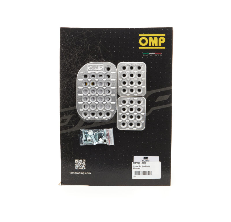 3 Pedal Set Sandblasted Aluminum - OA01863