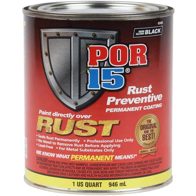 POR-15 Paint Quart Semi Gloss Black - 45404