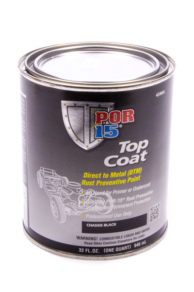 Top Coat Chassis Black Paint Quart - 45904